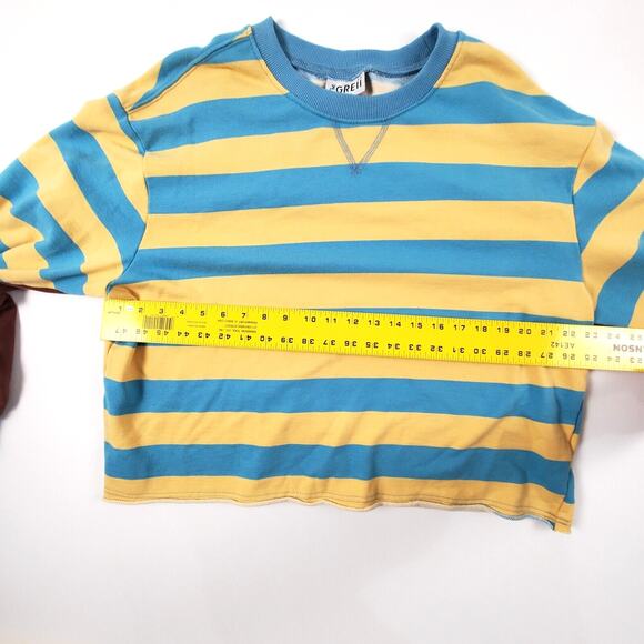 The Greii Womens Sweater Blue and Yellow Striped Small - Picture 5 of 10